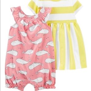 🎀WHALE ROMPER AND CUTE DRESS